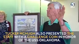 Retired naval commander rings bell to commemorate end of cancer treatment