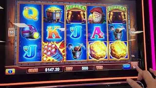 Great Bonus!!!Lock It Link, Eureka Reels Blast slot machine with bonuses.