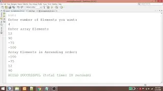 Sorting elements Ascending Orders using Array in JAVA NETBEANS