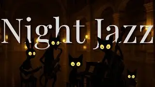 夜の図書館に流れる静かなジャズ &ndash; Night Library Jazz Cats | Calm & Smooth