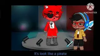 Hunter gus and King meet five night at freddy in gacha 