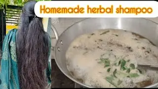 झड़ते टूटते बालों के लिए हर्बल Shampoo घर पर // premature grey hair को करें Black //homemade shampoo