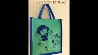 Dora Lunch Bag & Size is 12x10x6 Inches