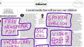 9 February 2026 | The Hindu newspaper analysis today | how to read English newspaper