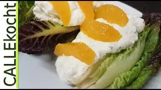 Knackige Blattsalatherzen zubereiten nach Omas Rezept in einem Sahnedressing