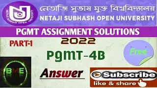 NSOU PGMT-4B assignment answers 2022 |PGMT-4B assignment answers 2022 |Part 1 mcq question answer
