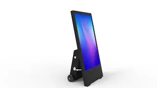 Digital Signage Waterproof Outdoor Movable Totem Battery Powered Advertising Equipment