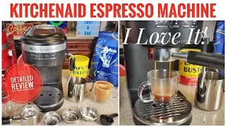 How To Make Espresso KitchenAid Semi Automatic Espresso Machine Latte Maker Review