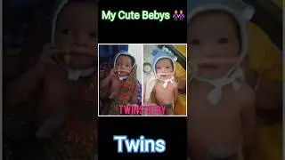My Cute Twins Beby #shortvideo #shorts #youtubeshorts #beby #twins #trending #cute #girls #love #mom