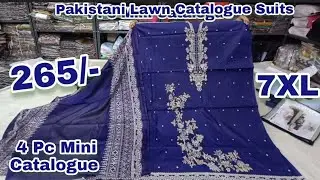 Pakistani Lawn Cotton Catalogue Suits ₹265 | Readymade Suits Material Upto 7XL | Buy Single Set