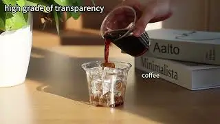 92mm Clear PET Plastic Disposable Cups UV Screen Printing Customizable Packing Beverage