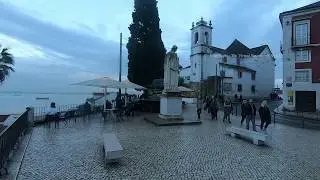 LISBON - A Walk Up Largo De Santa Luzia to S&atilde;o Jorge Hill   Lisboa, Portugal