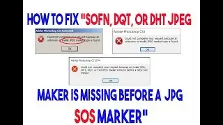 SOFn, DQT, or DHT JPEG maker is missing