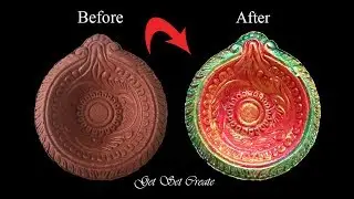 Diwali Designer Diya Diy | Diya Painting| Easy Diya Decoration
