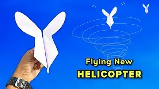 how to make flying new helicopter, paper flying toy helicopter, helicopter spinning toy, flying toy