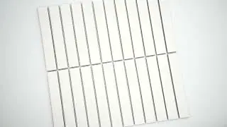 White Matte 12X12 Stacked Pattern Porcelain Mosaic Tile