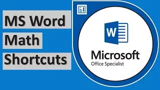 Microsoft Word Equation Shortcuts