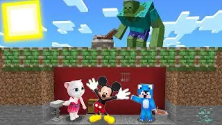 ماين كرافت لكن انا و ميكي ماوس سوينا مقلب في الزومبي العملاق 😂