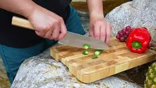 XINZUO 7.5 Inches Santoku Knife, Japanese Aogami #2 Steel#chefknife #xinzuo #santoku