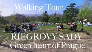 Walking tour through the park - RIEGROVY SADY - The green heart of Prague.