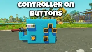 Tank Turret. Using buttons to turn controllers. Scrap Mechanic Survival