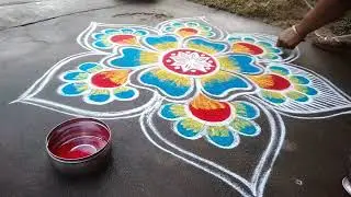 🌺 Lakshmi Rangoli long video 🌺 keep supporting friends 🌺#dialyrangoli #kolamrangoli #rangoli 🌺