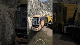 Bus On Dangerous Mountain Roads