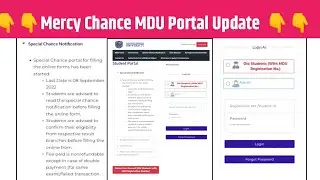 MDU mercy chance Portal|MDU ug/pg courses special mercy chance 2022|regular/distance mercy chance