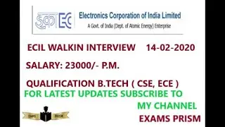 Latest job notification ECIL || LATEST JOB UPDATES||