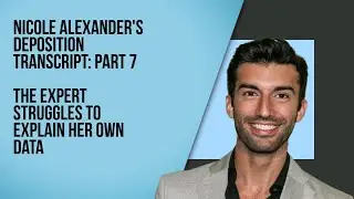 Nicole Alexander's Deposition Transcript: Part 7... The expert struggles to explain her own data
