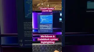 ChatGPT macOS App with Markdown Code Syntax Highlighting demo #chatgpt #swiftui