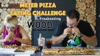 UNDEFEATED 7lb Meter Long Pizza @WoodSilverLake | RainaisCrazy | ft. Freakeating and Foodbeast