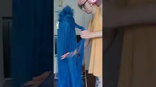 Как уложить парик Джинкс! #косплей #jinxarcane #руководство по созданию парика #jinxwig