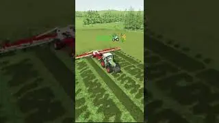 No Man&rsquo;s Land Madness 🌾 | Mowing Hay for Silage in FS22 #shorts #fs22  #farming #gaming
