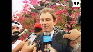 SAUDI ARABIA/EGYPT: TONY BLAIR SAYS MIDDLE EAST PEACE IS POSSIBLE