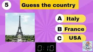 Guess the country by its famous landmarks -The Brain Play- #foryou#quiz#country#viral#ytshorts