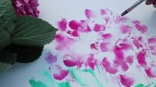 HOW TO PAINT HYDRANGEAS IN WATERCOLOR