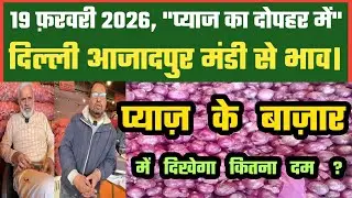 प्याज में भाव क्या ऐसे बनेंगे ? Azadpur Delhi Mandi Today में 19-02-2026 के Onion Price DMT TV