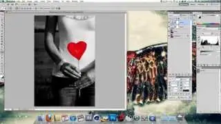 Simple Photoshop Tutorial - Black and white with Coloured element