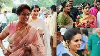 Old Lady Super Star's At Actress Karthika Nair's Wedding | Actress Radha Daughter Karthika Nair