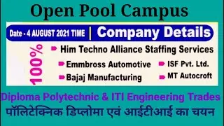 Campus Placement Drive ITI and  Diploma