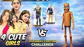 Free Fire Custom Match 😎 1 Vs 4 Girls Challenge | Full Gameplay #viralvideo #gaming 