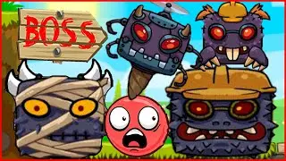 Red Ball 7 - Fight All Bosses Gameplay.Girl playing.