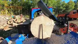 Firewood Processor Cutting Large Logs