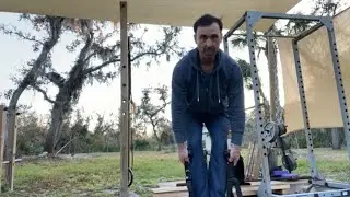 Horizontal push/pull and squat iso workout plus tip for healing knee pain