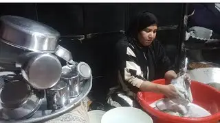 غسيل المواعين 🍽🔪في اوضه النوم😂 أنا اللي قلبت اوضه النوم مطبخ 😜