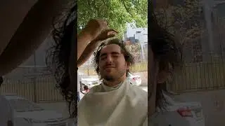 Luke Damant gets a $2 street haircut & shave in India 🇮🇳 #shorts