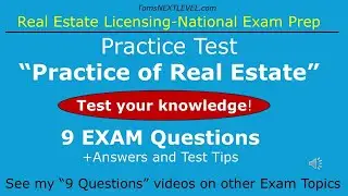 Practice Exam  9 Practice of Real Estate Questions#exampreparation #exam  #realestateexamprep
