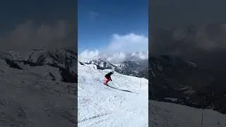 Пара брутальных поворотов на горных лыжах | A couple of brutal carving turns on skis