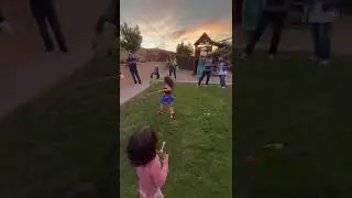Little Girl Breaks Pinata And Almost Hits Others With Stick